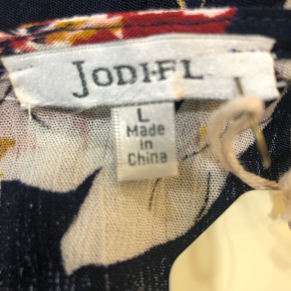 Jodifl Size L peasant baby doll dress. Floral empire balloon sleeve NWT - Picture 8 of 12